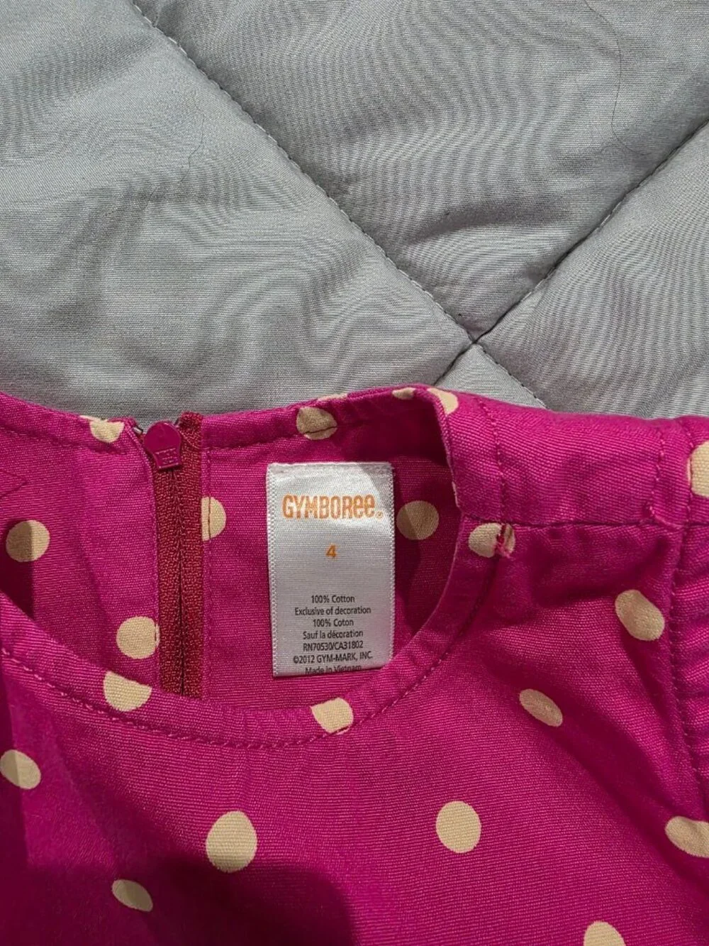 Gymboree Girls Daisy Polka Dot Dress Size 4 Pink Green Spring Easter